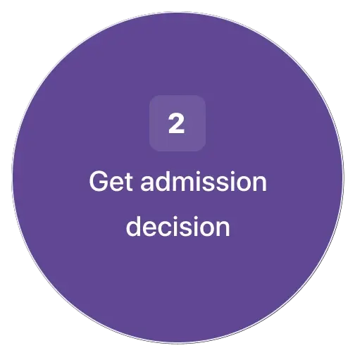 Get admission decision emails