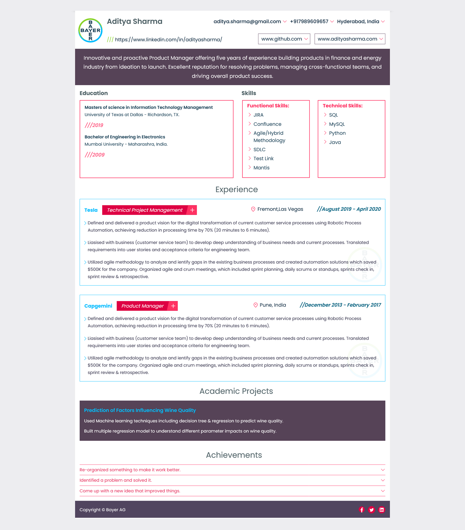 HiCounselor HiCounselor Bayer Sample Template