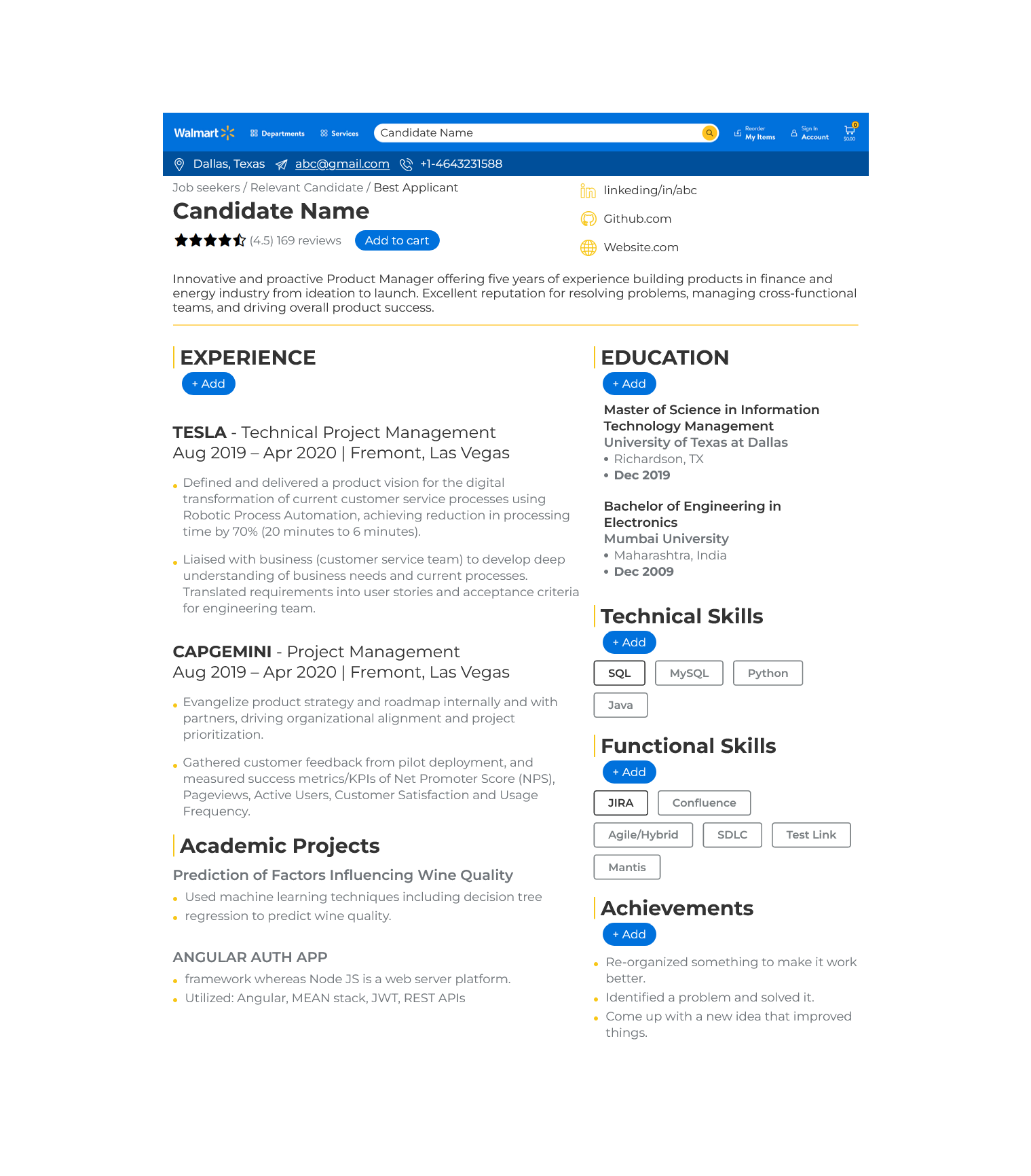 HiCounselor HiCounselor Walmart Sample Template