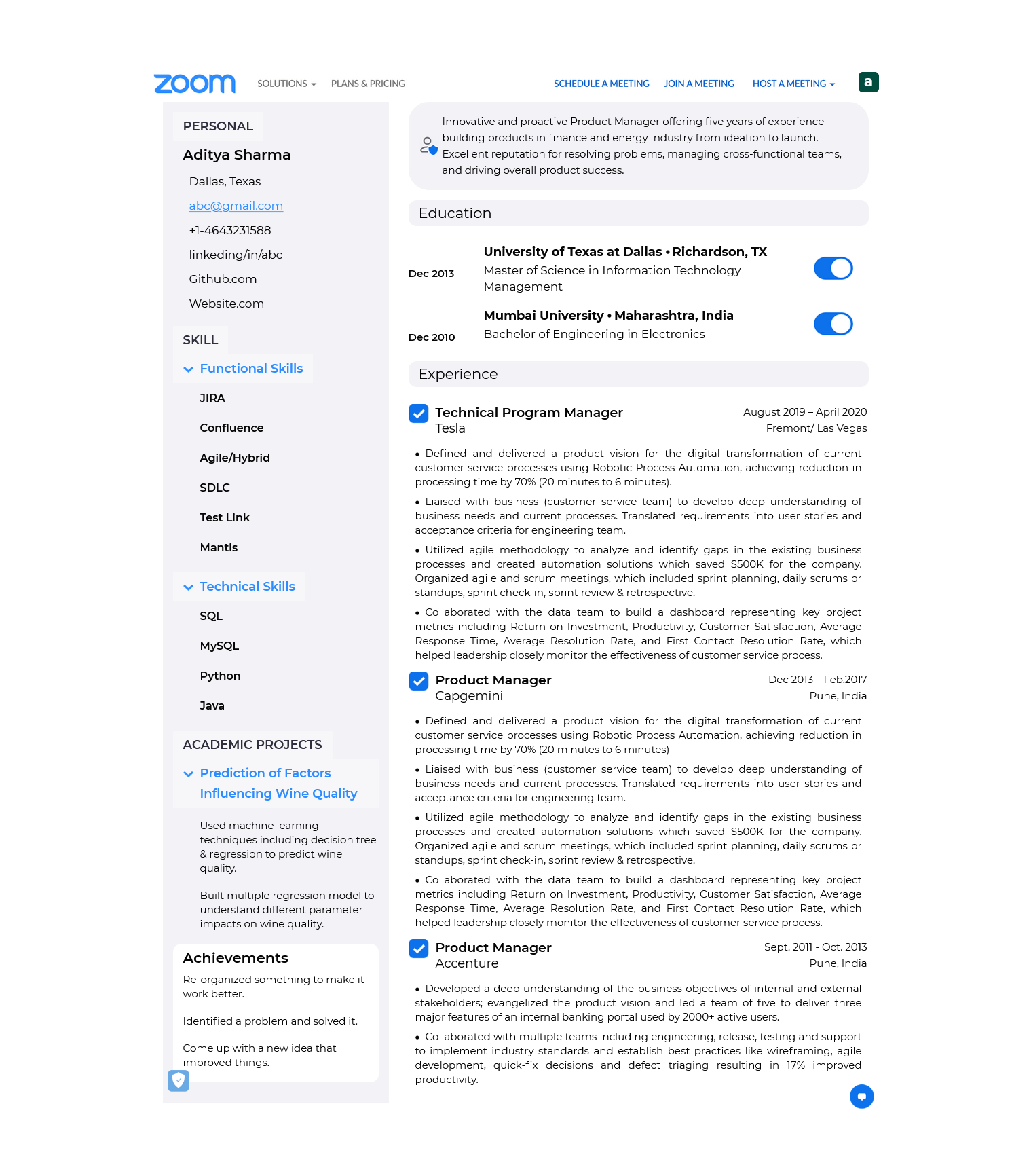 HiCounselor HiCounselor Zoom Sample Template